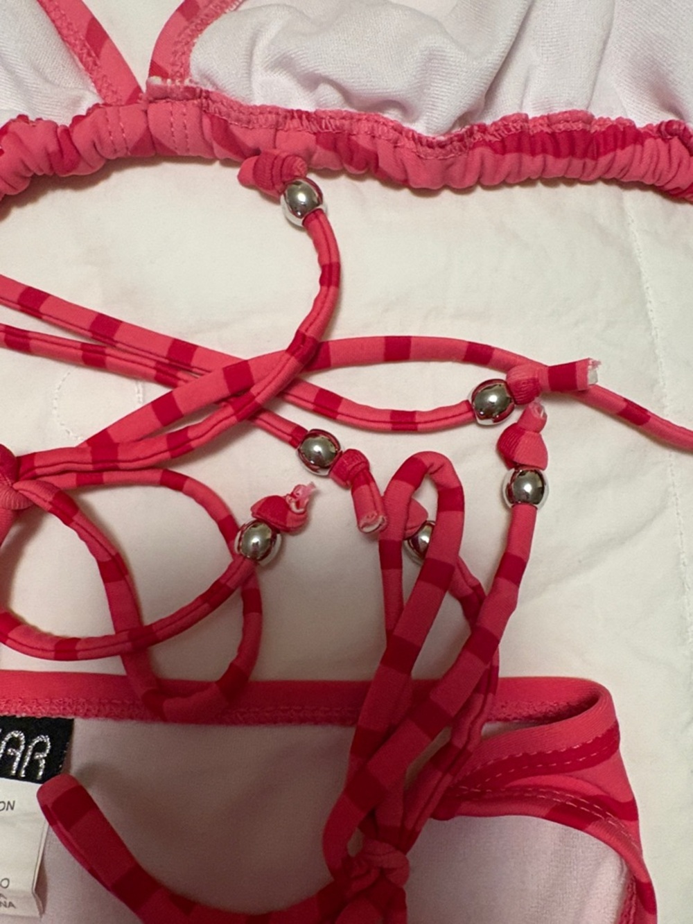Ingear Red Striped Triangle Bikini Set - Picture 5 of 5